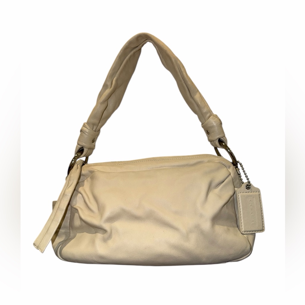 Coach Parker Soho Leather Hobo Bag Cream Y2k Slouchy Shoulder (13442)